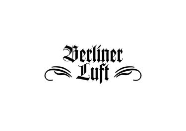 Brand logo reading 'Berliner Luft' in blackletter font with decorative flourishes on each side